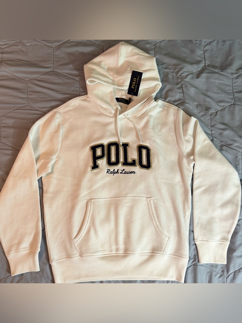 NWT POLO Ralph Lauren Pull Over Hoodie Varsity LetterS Size M “Sold Out”